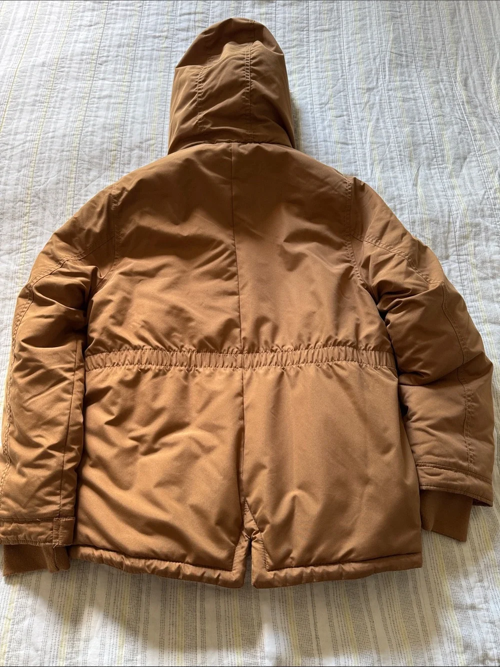 Carter’s Kids Insulated Hooded Parka Jacket in Camel with Faux Fur Trimmed Hood